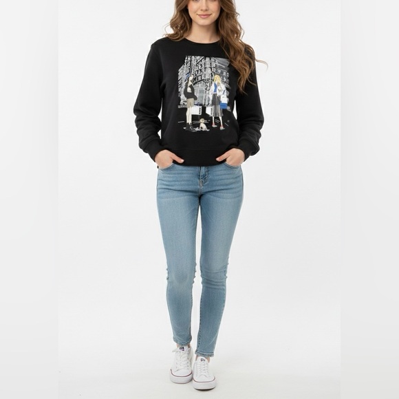 Dkny Jackets & Blazers - DKNY black sweater Sleek Black Apparel